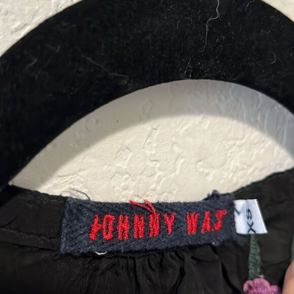 JOHNNY WAS Black Long Sleeve Multicolored Floral Embroidered Top, Size XS - Picture 6 of 11